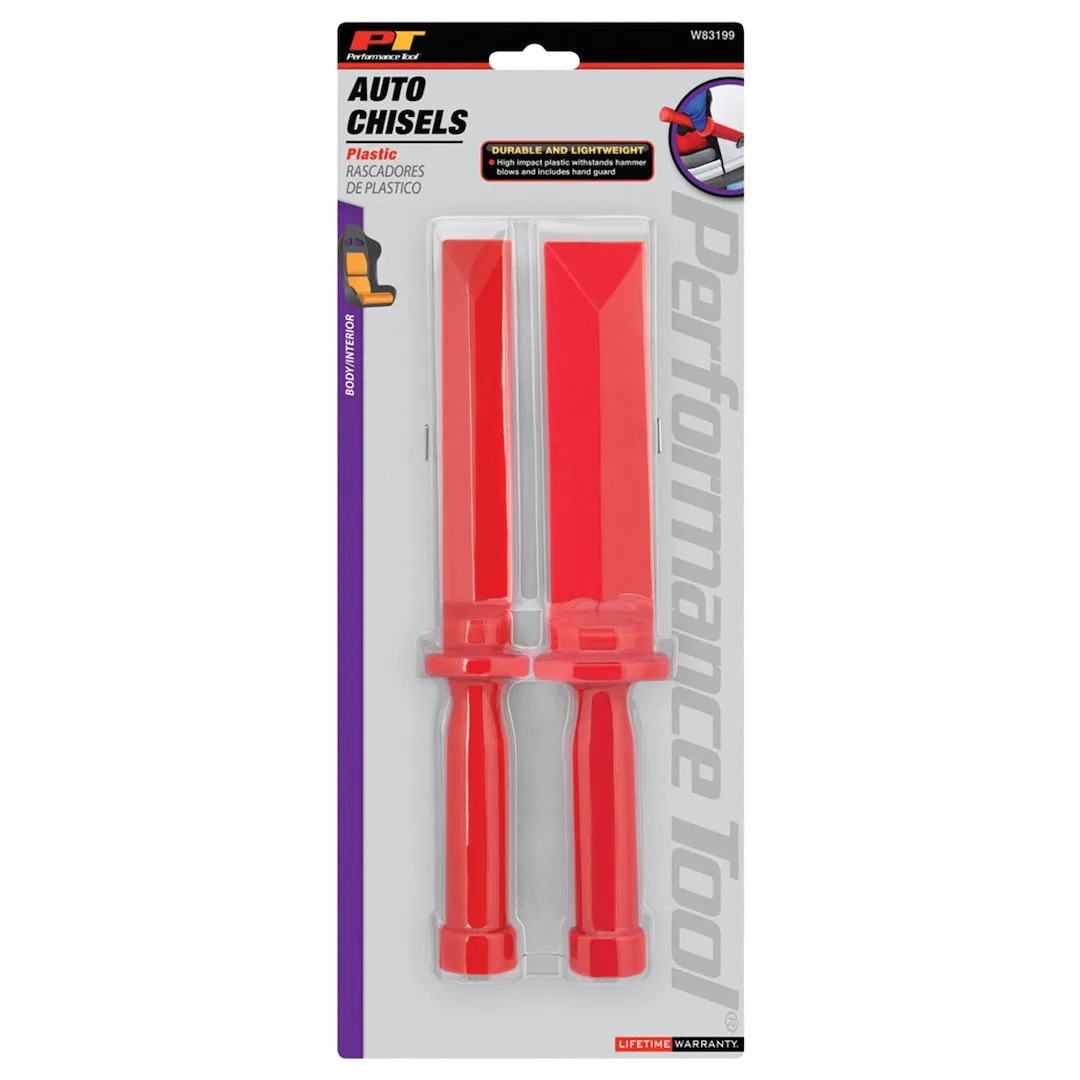 W83199 – PERFORM TOOL Chisel, 1 Inch/ 2 Inch Blade Width Plastic Blade Plastic Handle Set Of 2 Witho - view 2